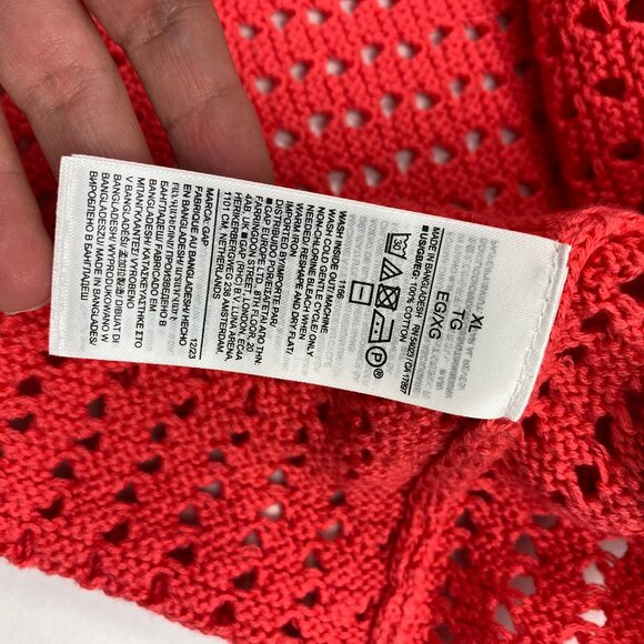 NWT Gap Crochet Flutter Sleeve Top Women's Size XL - Picture 11 of 12